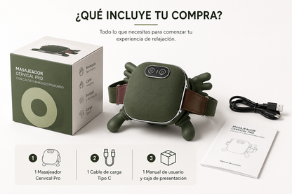 Masajeador Cervical Inteligente con Calor Terapéutico